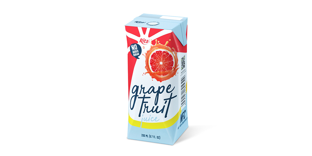 200ml Paper Box Grapefruit Juice Rita Brand